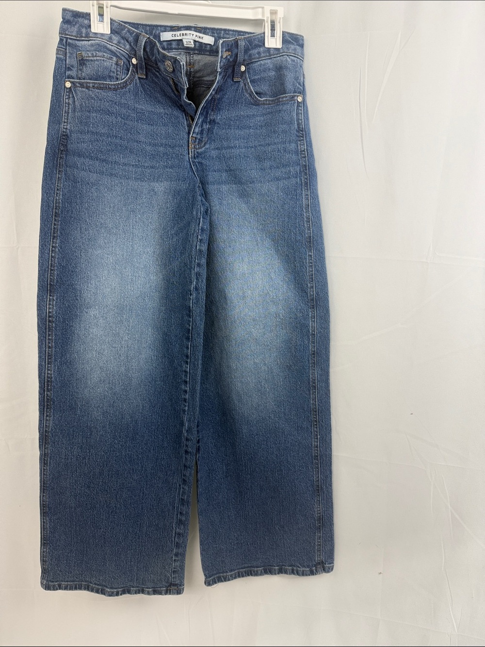 Celebrity Pink Medium Blue Wide Leg Jeans